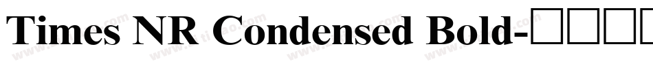 Times NR Condensed Bold字体转换